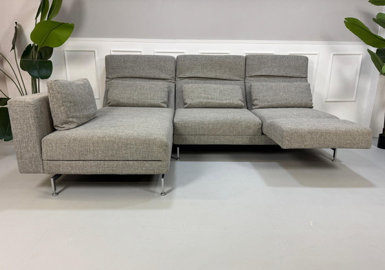 Image 1 of Brühl Moule corner sofa fabric sofa gray sleep function