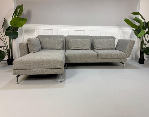 Brühl Moule corner sofa fabric sofa gray sleep function