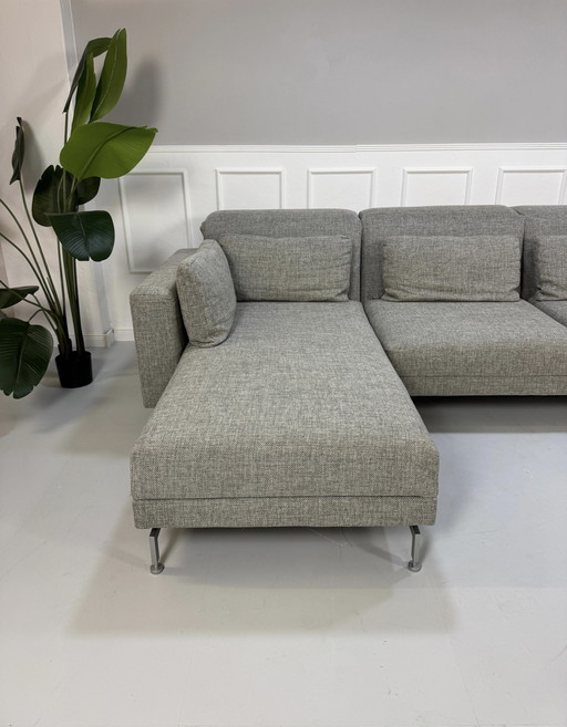 Brühl Moule corner sofa fabric sofa gray sleep function