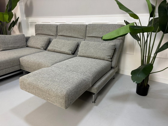 Image 1 of Brühl Moule corner sofa fabric sofa gray sleep function