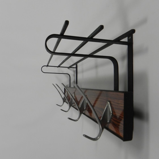 Image 1 of Appendiabiti da parete vintage con 4 ganci in alluminio, anni '60