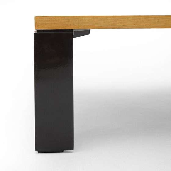Image 1 of Vintage “Eretteo” square coffee table in ash veneered wood by Orni Halloween for Artemide, Italy 1970