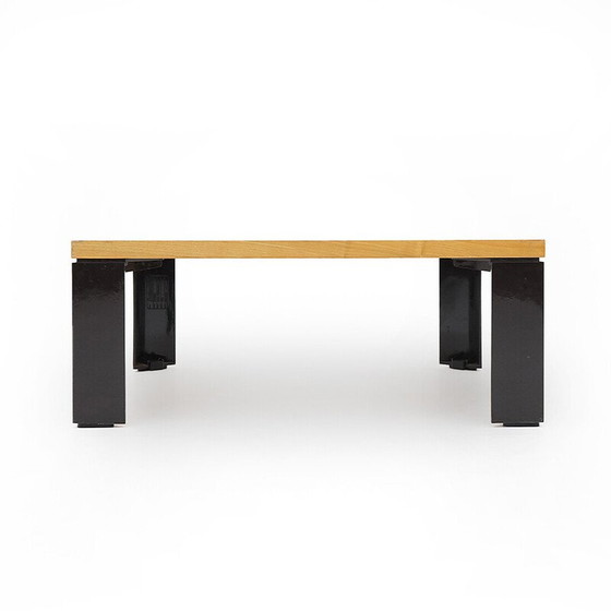 Image 1 of Vintage “Eretteo” square coffee table in ash veneered wood by Orni Halloween for Artemide, Italy 1970