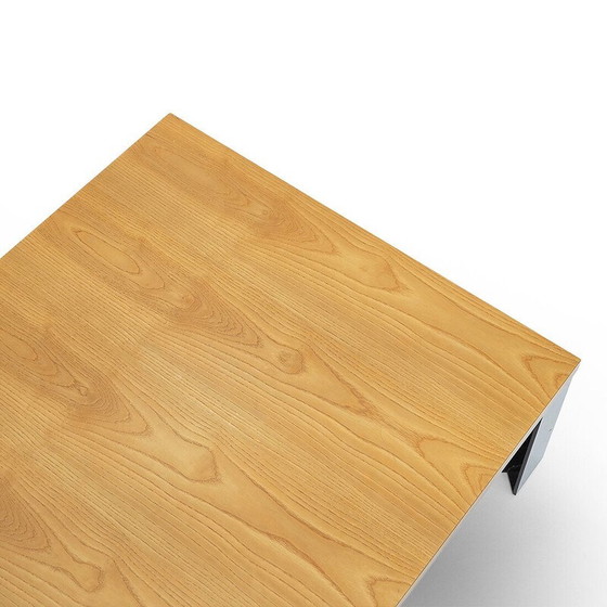 Image 1 of Vintage “Eretteo” square coffee table in ash veneered wood by Orni Halloween for Artemide, Italy 1970