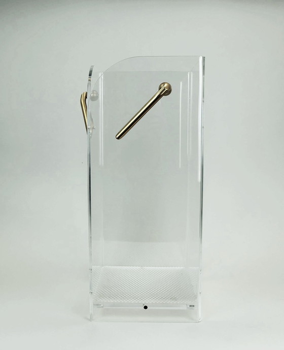 Image 1 of Transparent Lucite Acrylic Umbrella Stand 1980S 1990S Post Modern Design