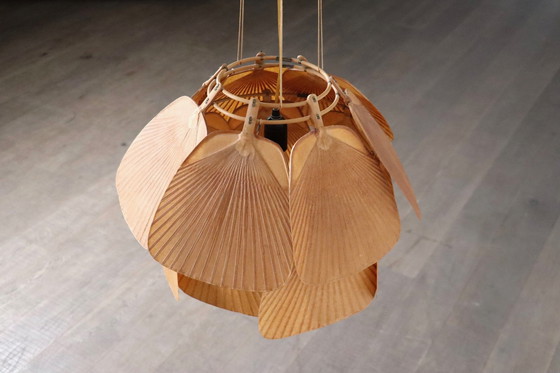 Image 1 of Ju-Yon Chandelier, Uchiwa Series By Ingo Maurer For Design M, Germany 1973