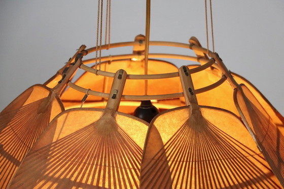 Image 1 of Ju-Yon Chandelier, Uchiwa Series By Ingo Maurer For Design M, Germany 1973