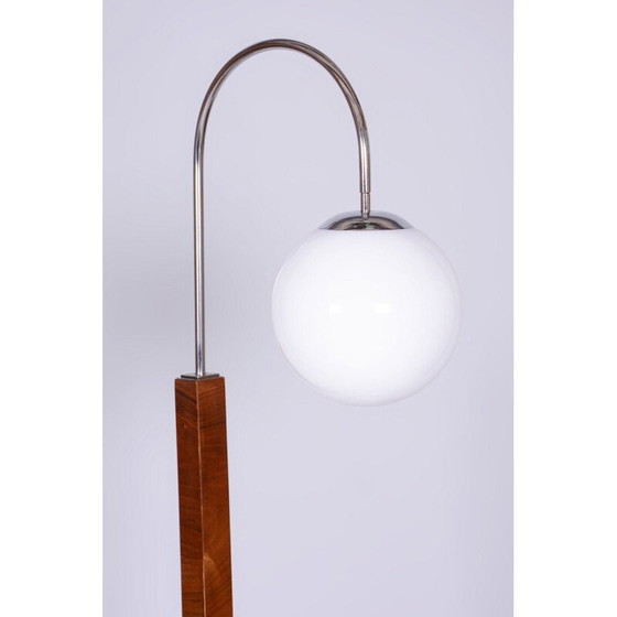 Image 1 of Vintage Art Deco walnut floor lamp by J. Halabala for UP Závody, Czechoslovakia 1920