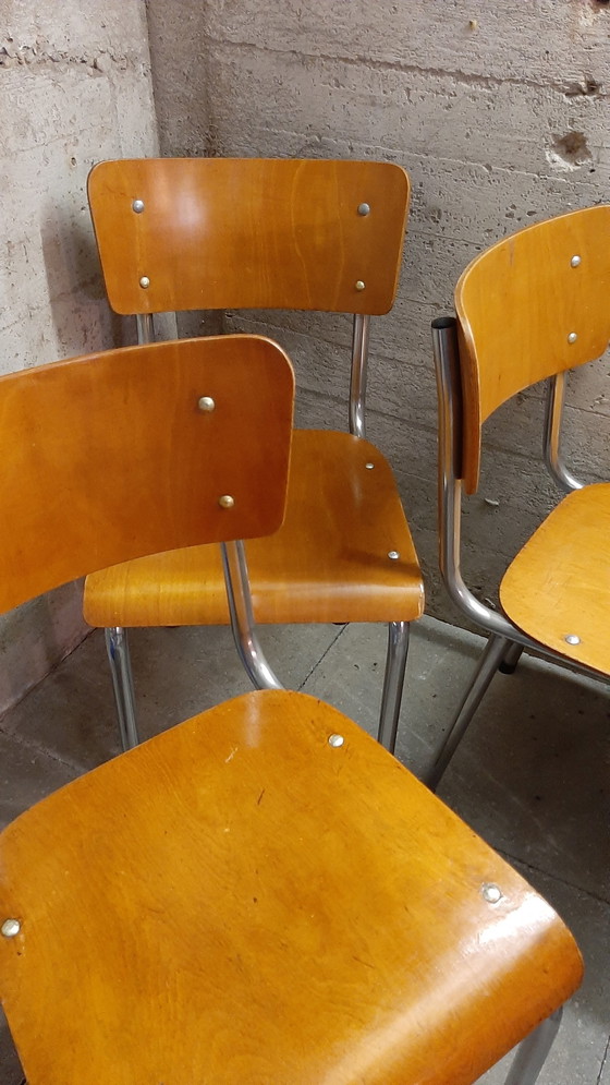 Image 1 of 3x Vintage Industrial Chairs