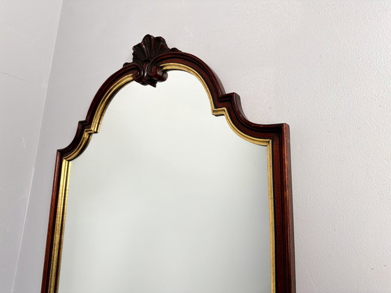 Image 1 of Vintage Large Carved Wood Framed Mirror