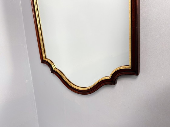 Image 1 of Vintage Large Carved Wood Framed Mirror