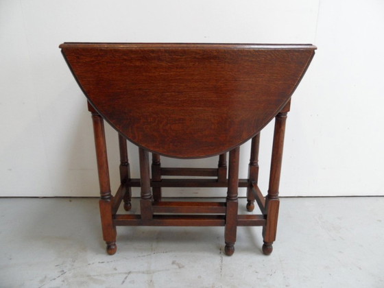 Image 1 of Antique Oak Hangar Table Gateleg Table