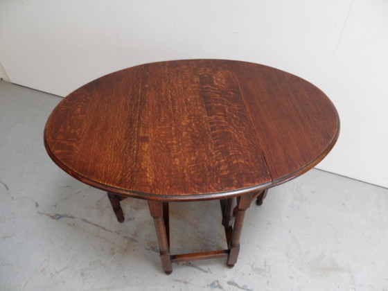 Image 1 of Antique Oak Hangar Table Gateleg Table