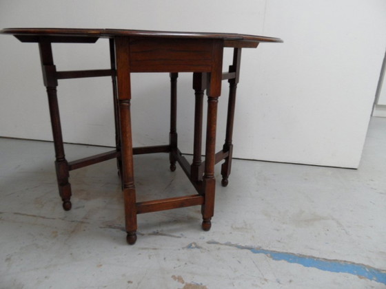 Image 1 of Antique Oak Hangar Table Gateleg Table