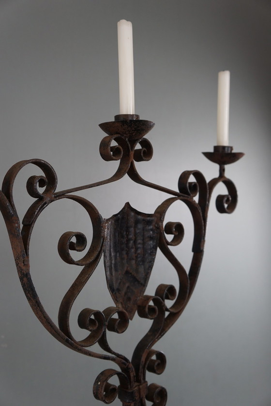 Image 1 of English candlestick, cast iron