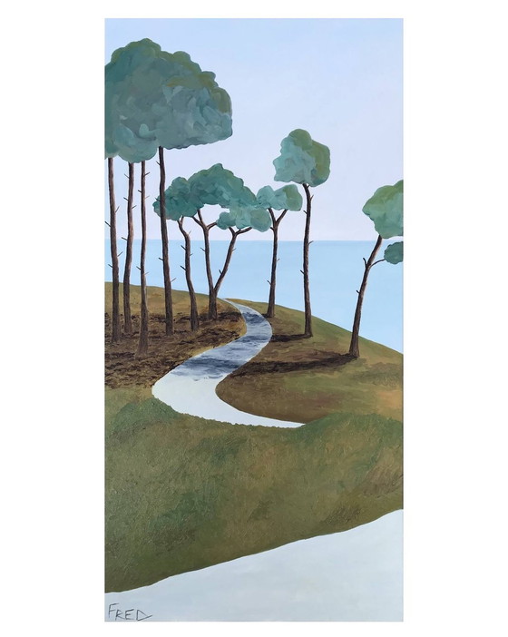 Image 1 of Óleo sobre lienzo. Medidas 80x40cm. 