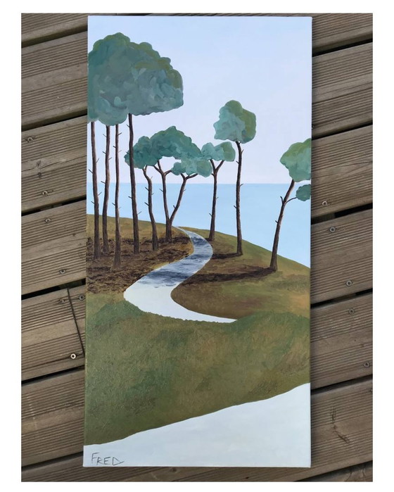 Image 1 of Óleo sobre lienzo. Medidas 80x40cm. 