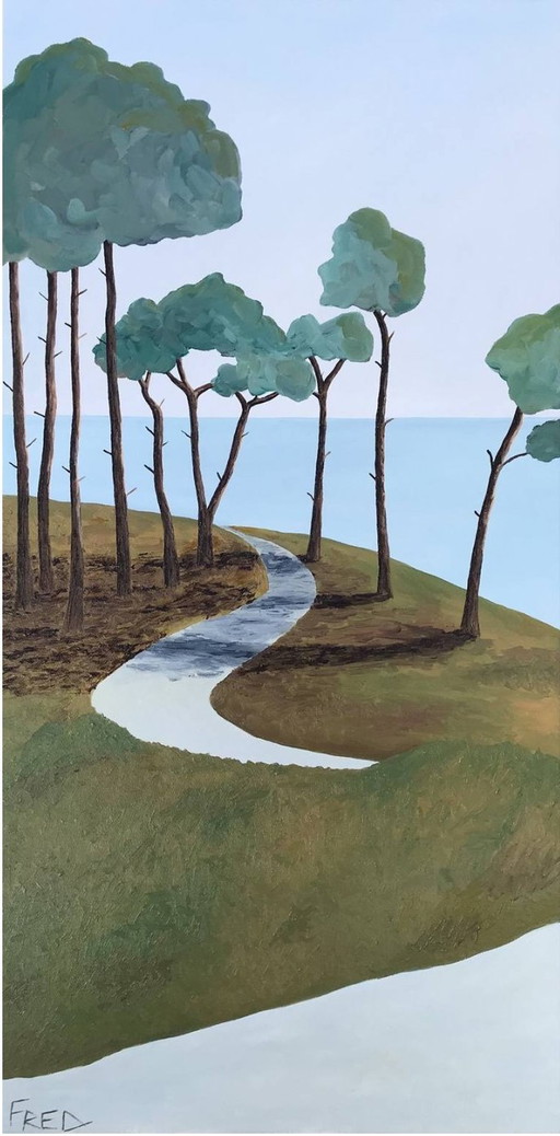 Olio su tela. Dimensioni 80x40cm. 