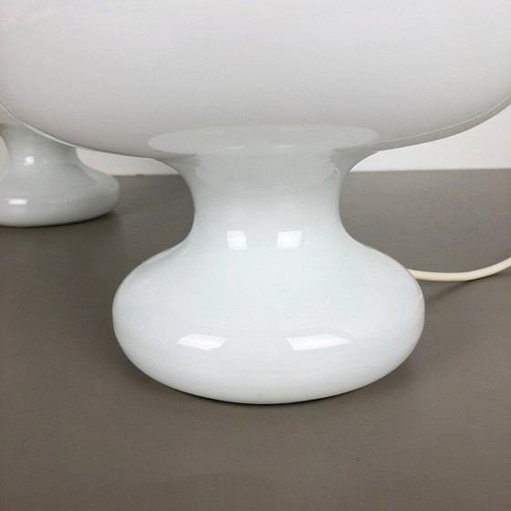 Image 1 of Coppia di lampade da tavolo vintage a bolle di vetro di Cosack Lights, Germania 1970