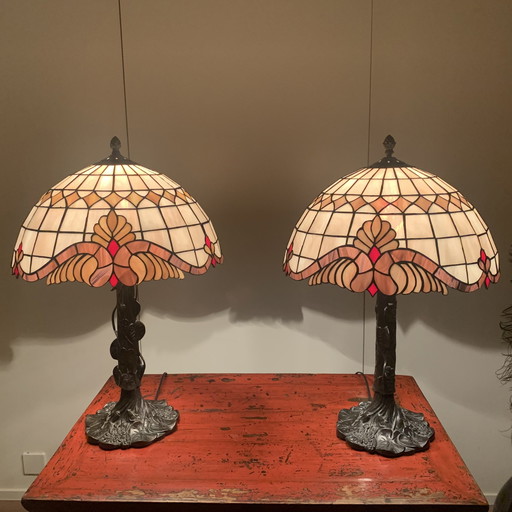 Tiffany Style Dragonfly Table Lamps