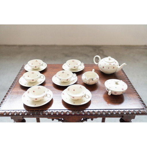 Set di 5 tazze vintage in avorio boemo, Germania 1930