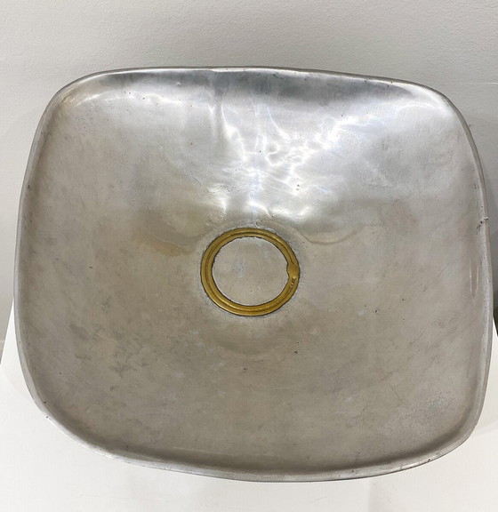 Image 1 of Designer Bowl In Tin And Brass, David Marshall, Spain, 1970