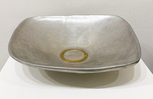 Designer Bowl In Tin And Brass, David Marshall, Spain, 1970