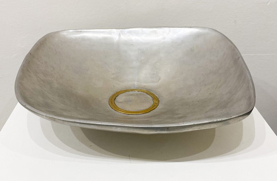 Image 1 of Designer Bowl In Tin And Brass, David Marshall, Spain, 1970