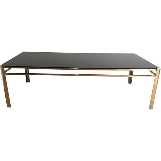 Image 1 of Vintage bronze and brass coffee table, France 1970