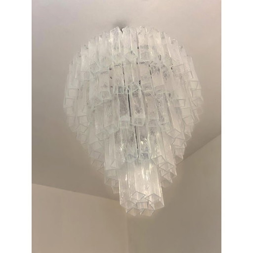 Contemporary "Square Tubes" Murano Glass Chandelier