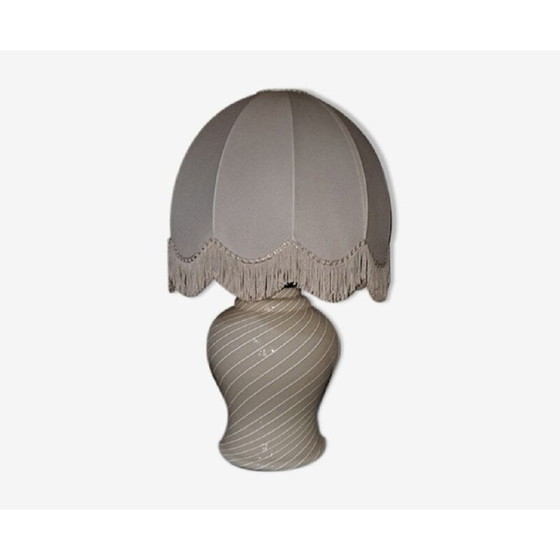 Image 1 of Lampada vintage in vetro di Murano beige e bianco