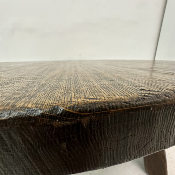 Image 1 of Brutalist Solid Wooden Coffee Table , 1970'S