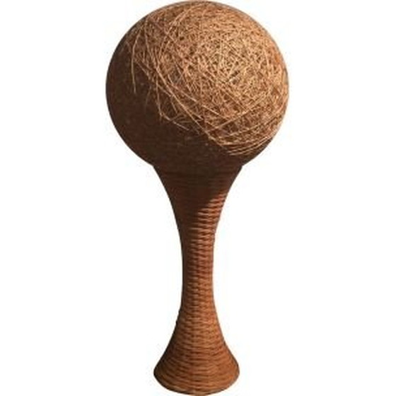 Image 1 of French vintage lamp in rattan, 1970