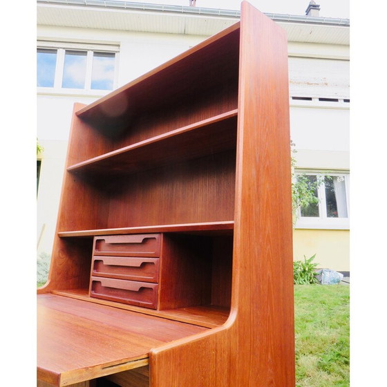 Image 1 of Vintage solid teak secretary desk by The Larsen brothers, Denmark 1960