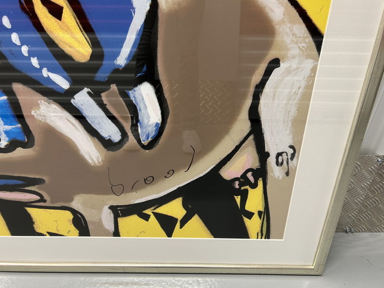 Image 1 of Herman Brood Bulls Ride Screen Print In Frame