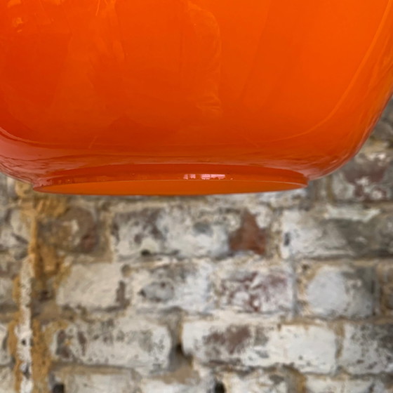 Image 1 of Orange glass pendant light from the 1970s