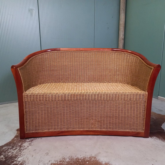 Image 1 of Classic Two-Seater Bench Rattan