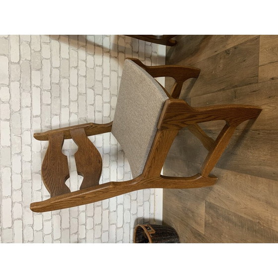 Image 1 of Set of 3 vintage chairs by Guillerme et chambron, 1950