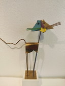 Vintage Jarc cat statue on pedestal unique