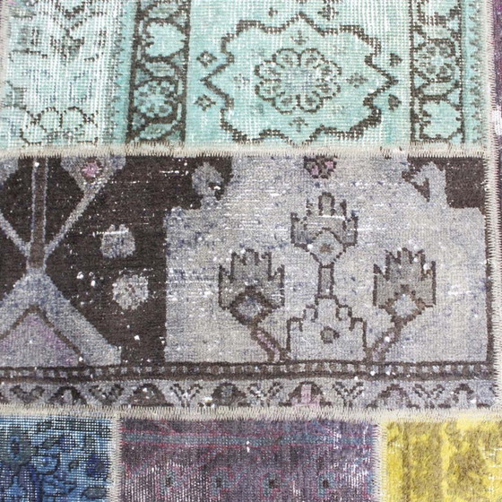 Image 1 of Persian rug patchwork carpet 147X147 No:2528