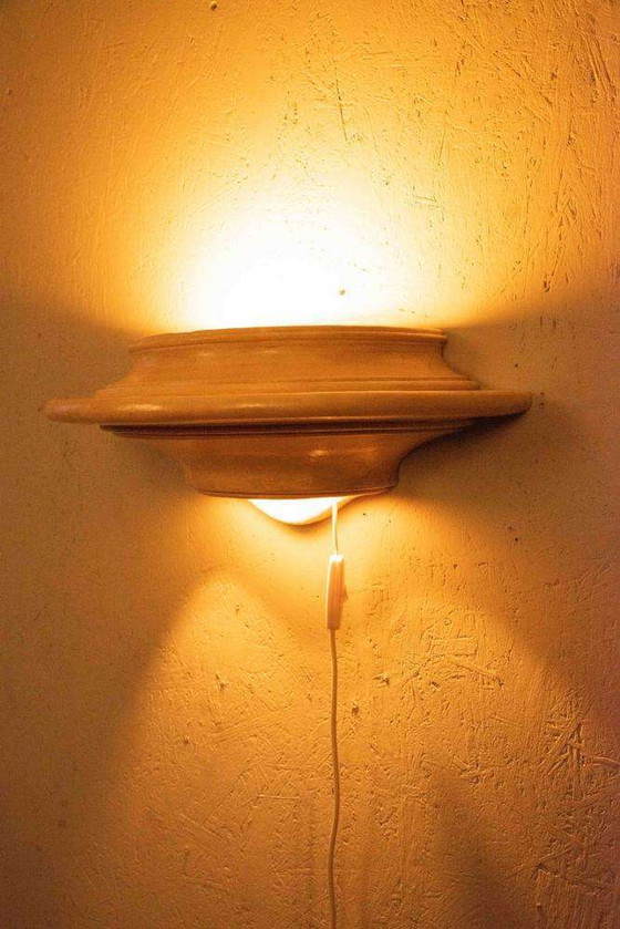 Image 1 of Bohemian wall lamp 1970s, Japandi wall scone up/downlight