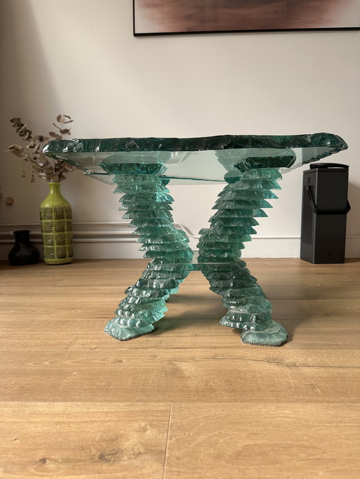 Danny Lane Table basse unique en verre