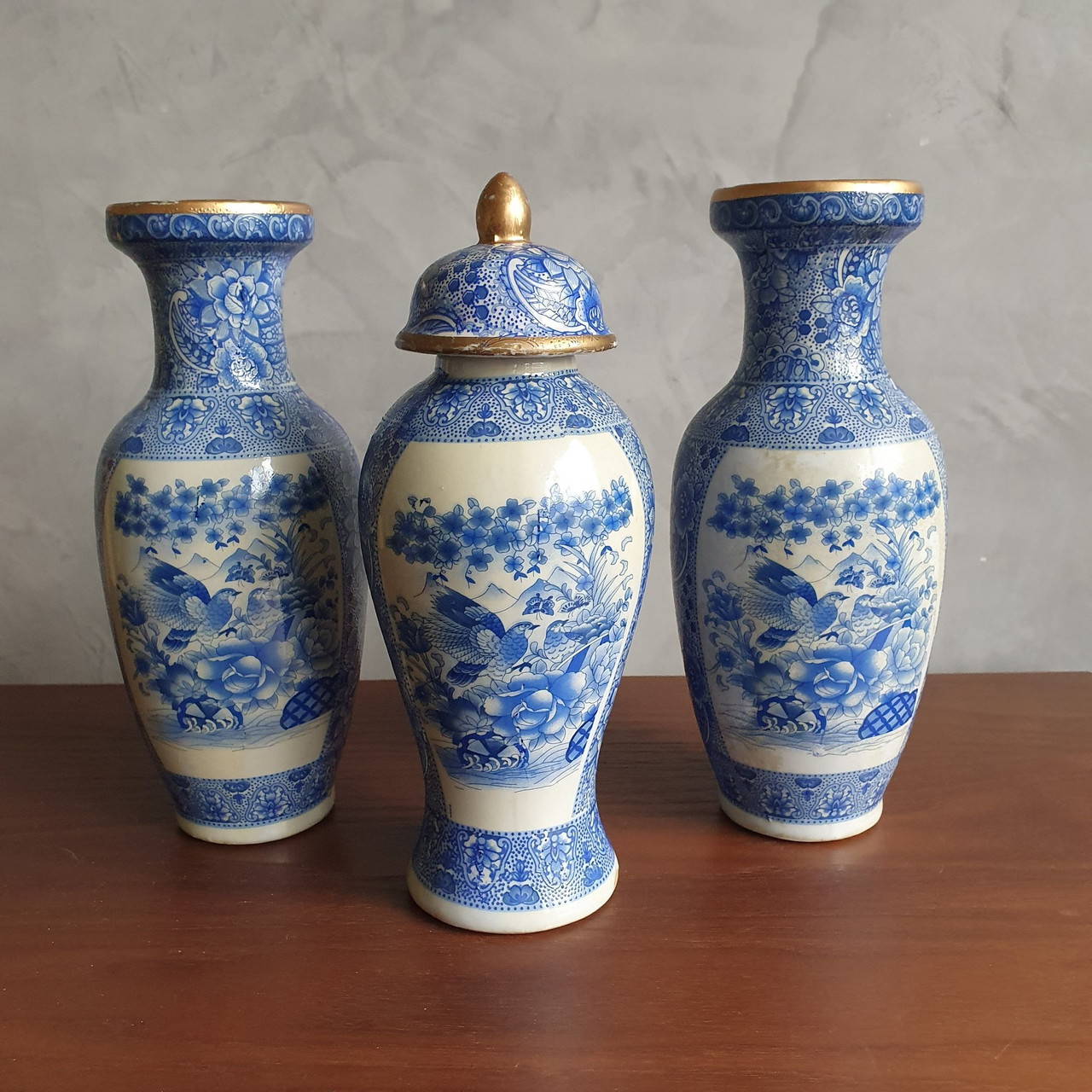 Set di 3 vasi giapponesi vintage