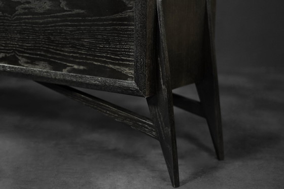 Image 1 of Vintage dark raw oak sideboard, 1960