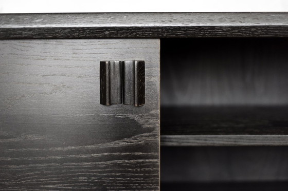 Image 1 of Vintage dark raw oak sideboard, 1960