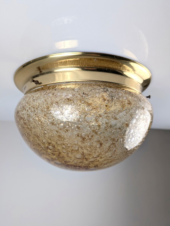 Image 1 of Murano Glass Ceiling Lamp With Caramel Effect, 1960S