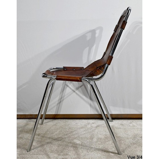 Image 1 of Vintage chair in metal and leather, selected by C. Perriand for Les Arcs, 1960