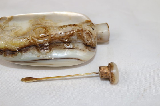 Image 1 of 19th century Chinese Pearl Snuff or Opium Bottle