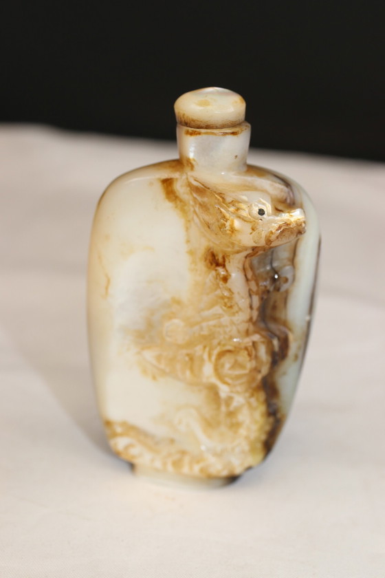 Image 1 of 19th century Chinese Pearl Snuff or Opium Bottle