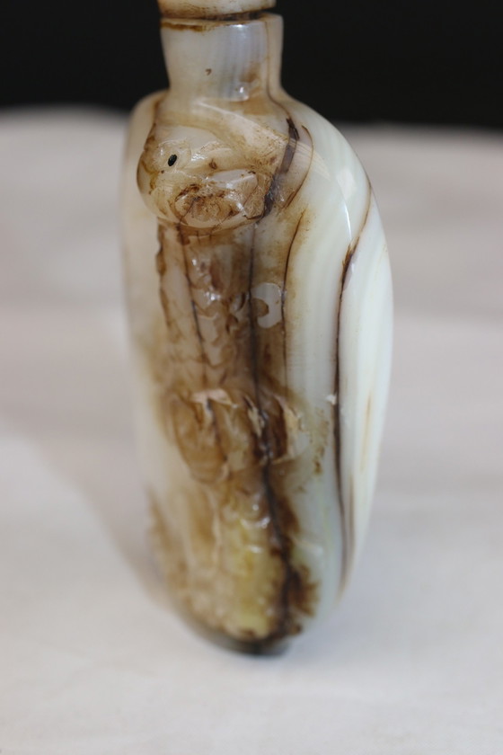 Image 1 of 19th century Chinese Pearl Snuff or Opium Bottle